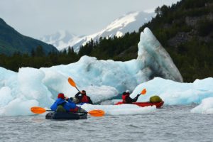 Paddling Glacial Icebergs